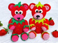 Crochet pattern - Sweet Strawberry Bear