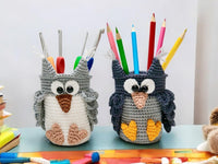 Häkelanleitung - 4 Tierische Stift/Nadelhalter im Set