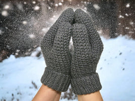 Crochet pattern - mittens in knitted look