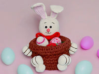 Crochet pattern - Large bunny Easter basket