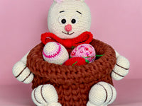 Crochet pattern - Large bunny Easter basket