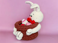 Crochet pattern - Large bunny Easter basket