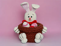 Crochet pattern - Large bunny Easter basket