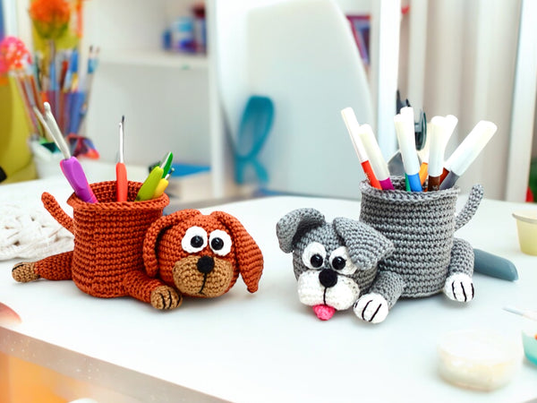 Häkelanleitung - Hunde Stift/Nadelhalter