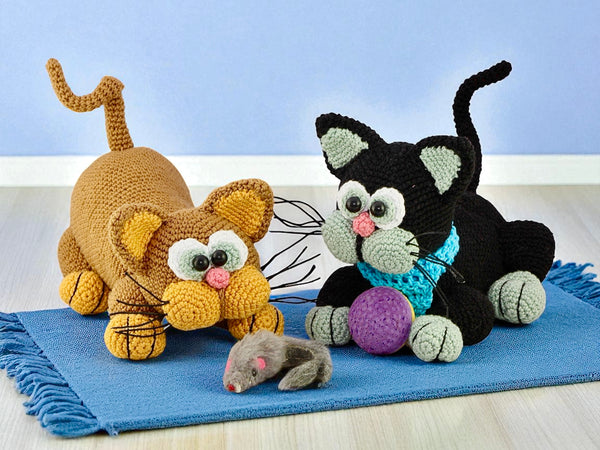 Häkelanleitung - flauschige Miezekatzen