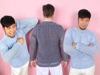 Häkelanleitung – Luftiger oversize Netzpullover ,,Heel" unisex
