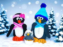 Häkelanleitung - Die süße Pinguinfamilie