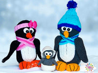 Crochet pattern - The cute penguin family