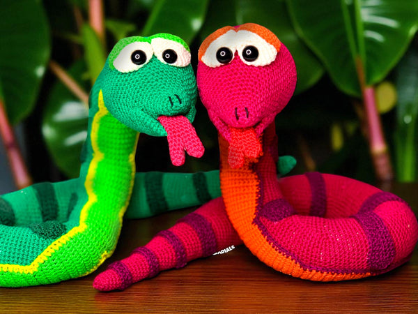 Häkelanleitung - Flauschige Riesenschlange