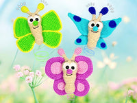 Crochet pattern - Funny Butterfly Trio