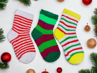 Häkelanleitung - Socken Adventskalender - mit 8 Sockenmustern