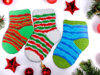Häkelanleitung - Socken Adventskalender - mit 8 Sockenmustern