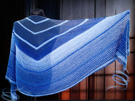 Crochet pattern - Half-round crochet shawl Summer of Strips