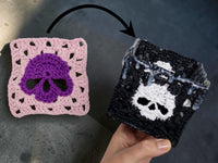 Häkelanleitung - Totenkopf Granny Teelicht