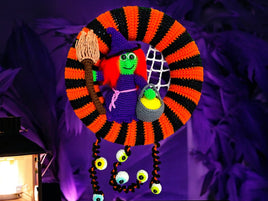 Häkelanleitung - Türkranz Halloween mit Hexe