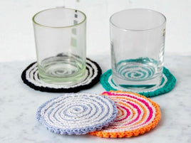 Crochet pattern - Modern drink coasters Spirolino