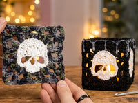 Häkelanleitung - Totenkopf Granny Teelicht