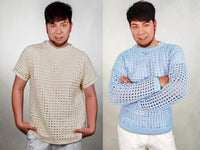 Häkelanleitung – Luftiger oversize Netzpullover 2 in 1 lang und kurz  ,,Heel" unisex