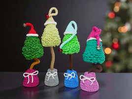 Häkelanleitung: Weihnachtsbäumchen im Säckchen