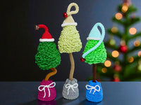 Häkelanleitung + Video - Weihnachtsbäumchen im Säckchen