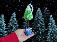 Häkelanleitung + Video - Weihnachtsbäumchen im Säckchen