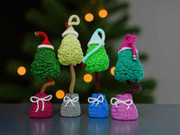 Häkelanleitung + Video - Weihnachtsbäumchen im Säckchen