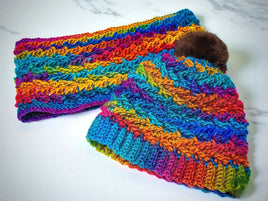 Häkelanleitung - Mütze und Loop Zickzack Design