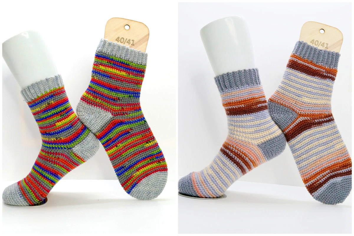 Häkelanleitung - Socken häkeln für Anfänger