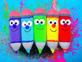 Crochet pattern - Funny colored pencils