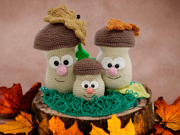 Häkelanleitung - Pilz Familie