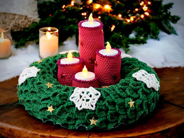 Häkelanleitung - Dekorativer Adventskranz