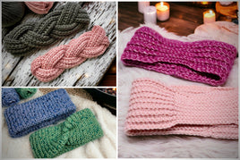Häkelanleitung - Winterliches Stirnband Set