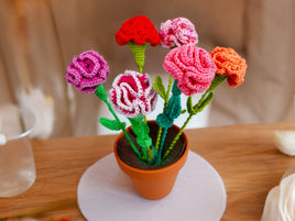 Häkelanleitung - Bunte Sommerblume - Nelke