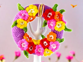 Häkelanleitung - Türkranz Flower Power