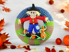 Crochet pattern - Door wreath scarecrow