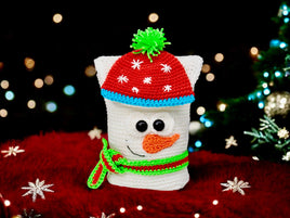 Häkelanleitung - Schneemann Geschenktasche