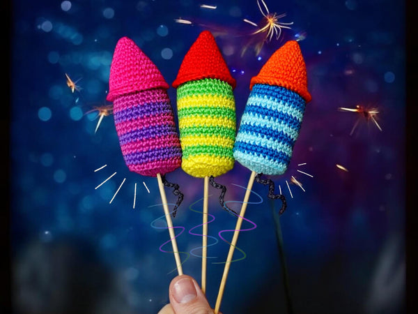 Häkelanleitung - Silvester Rakete