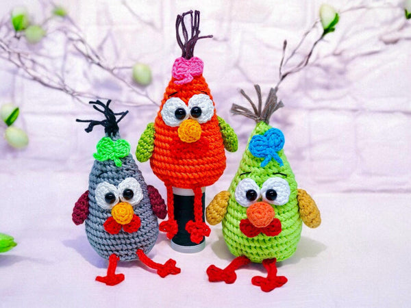 Häkelanleitung - Lustige Hühnchen Tschip Tschip