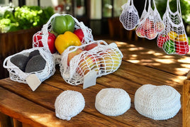 Häkelanleitung - Obst- und Gemüsenetz mit cleveren Extra